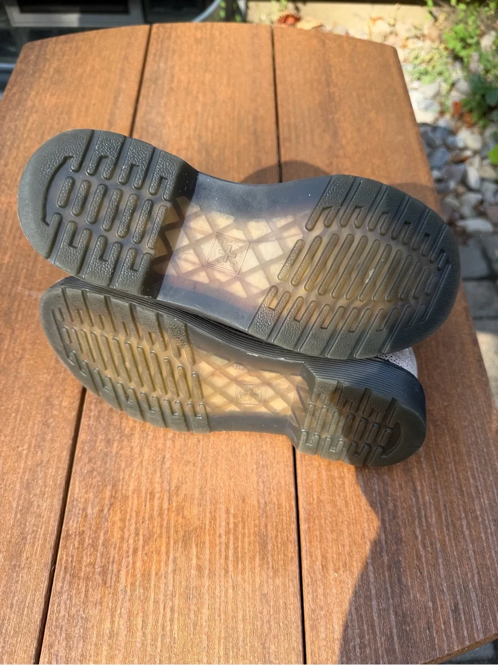 Dr. Martens iridescent beige